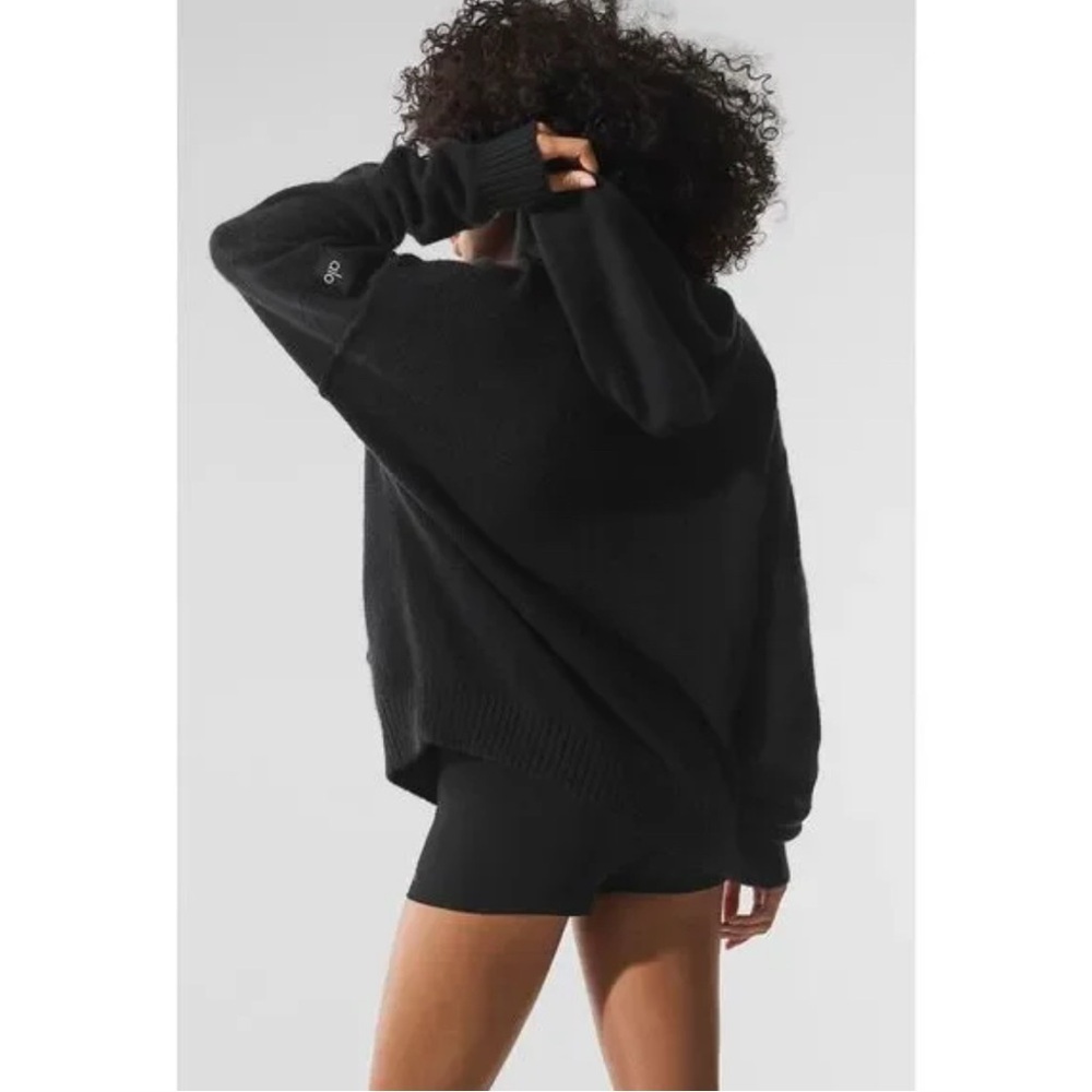 Alo Yoga Women’s Black Cashmere New Class Hoodie, Size L, NWT - Picture 4 of 13